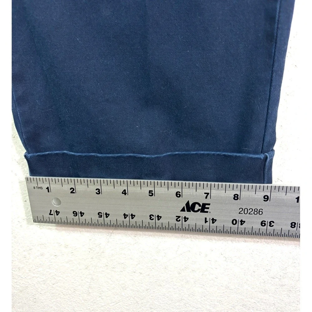 NEW Polo Ralph Lauren 38x30 Navy Blue Buckle Cinch Back Pants GI FIT‎ cotton Vtg